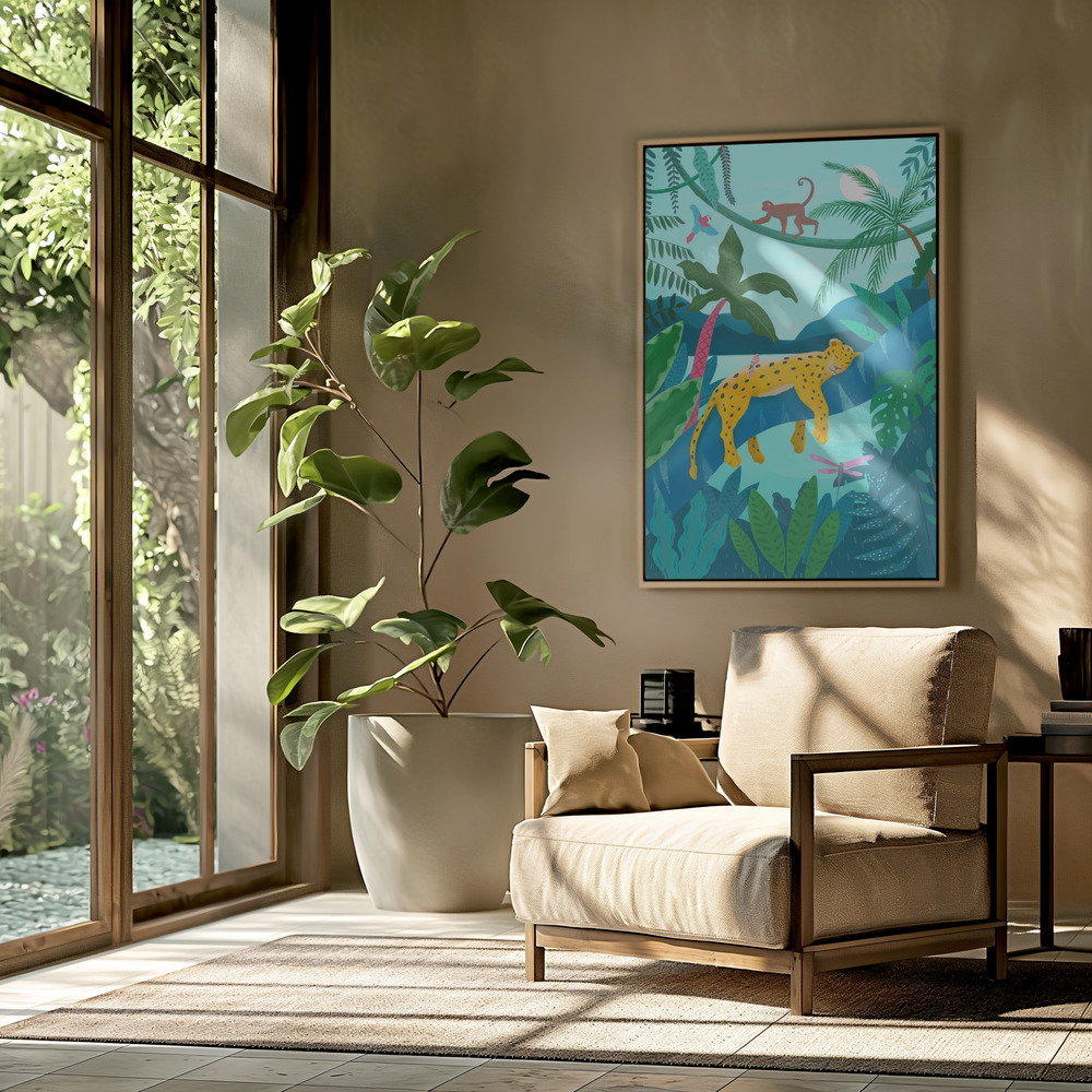 Canvas print - Jungle Leopard in the livingroom