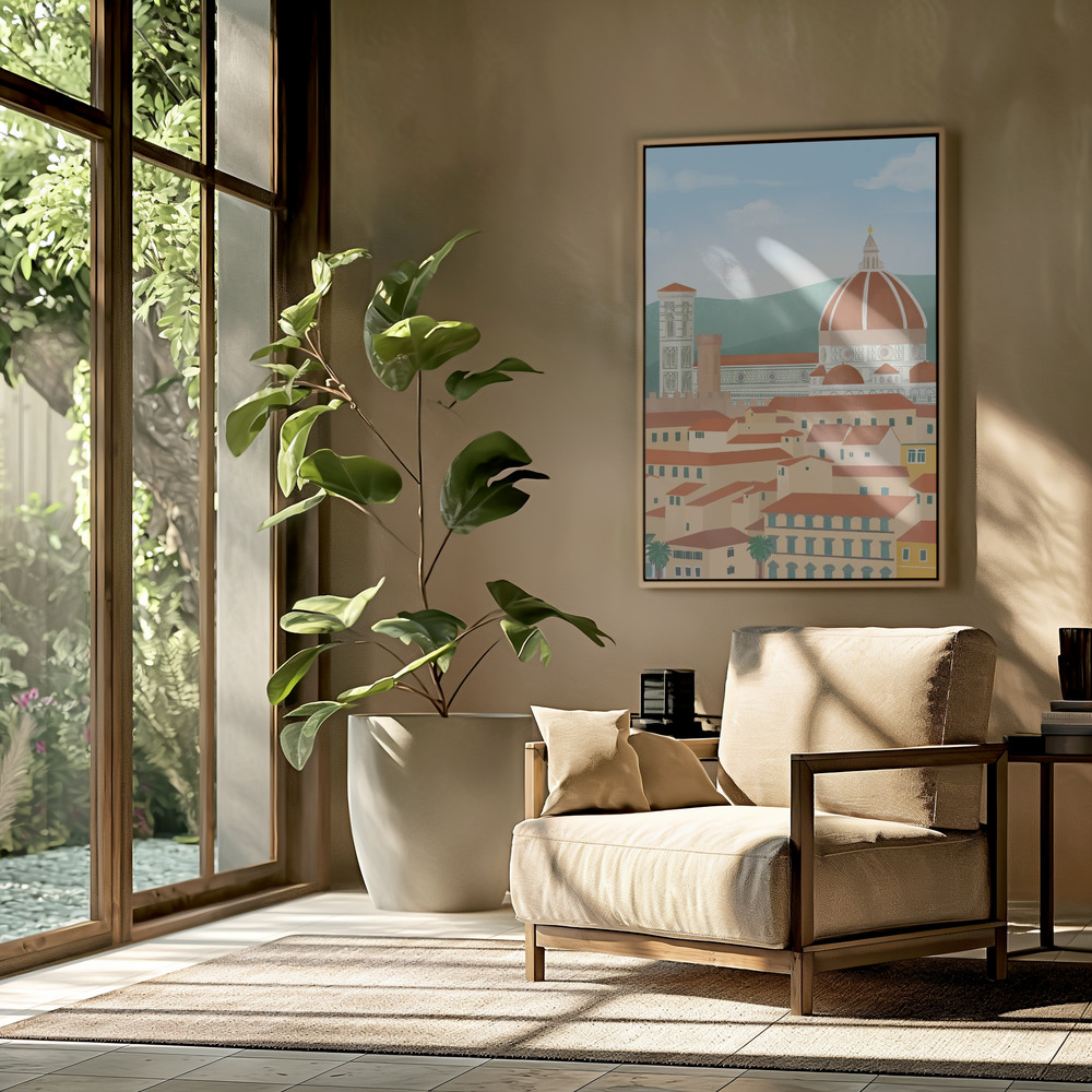 Canvas schilderi - Florence in de woonkamer