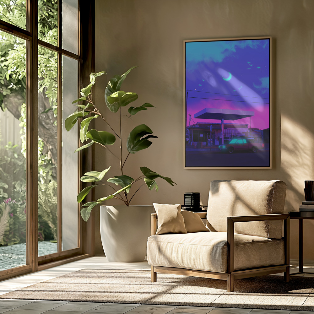 Toile - Neon Night dans le salon