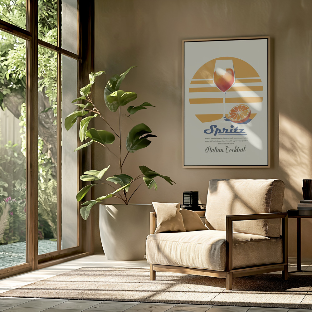 Canvas schilderi - Spritz summer print in the livingroom