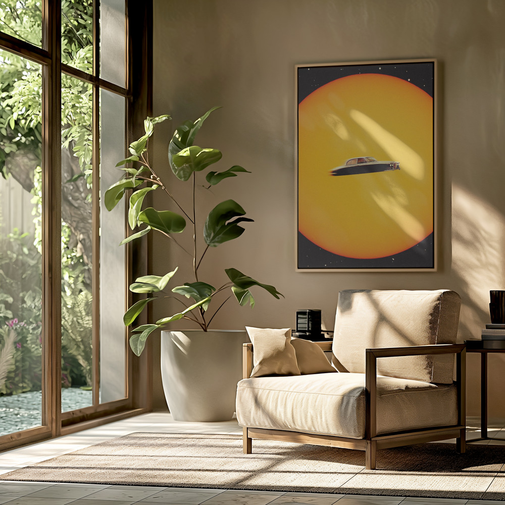 Canvas print - Space Chase in the livingroom