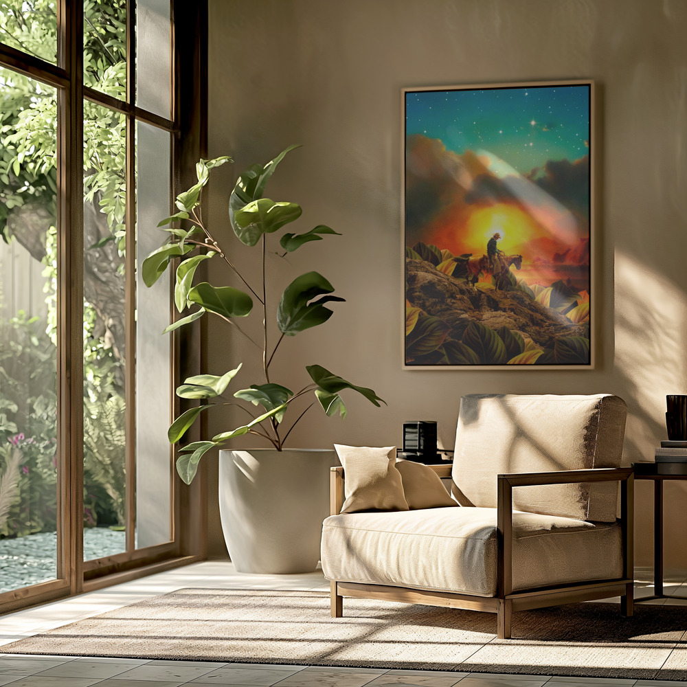 Canvas schilderi - Patience in de woonkamer