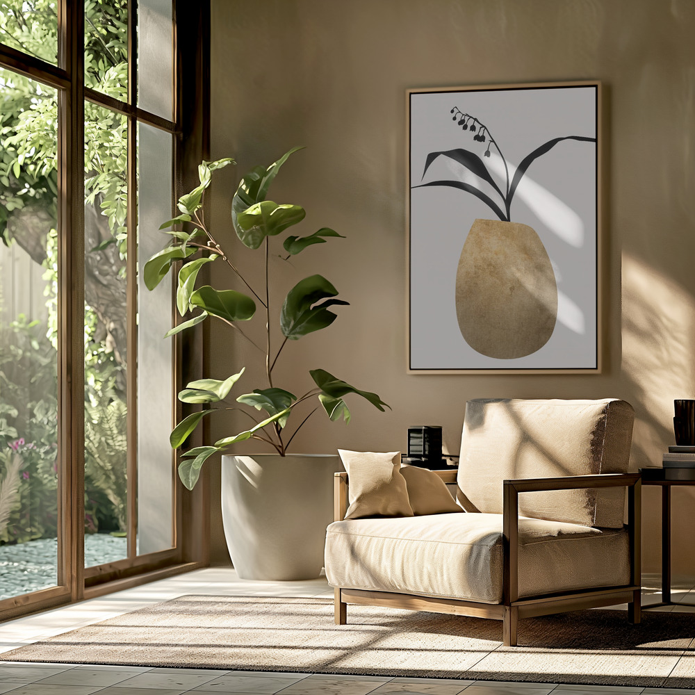 Toile - Water Lilies   Gold dans le salon