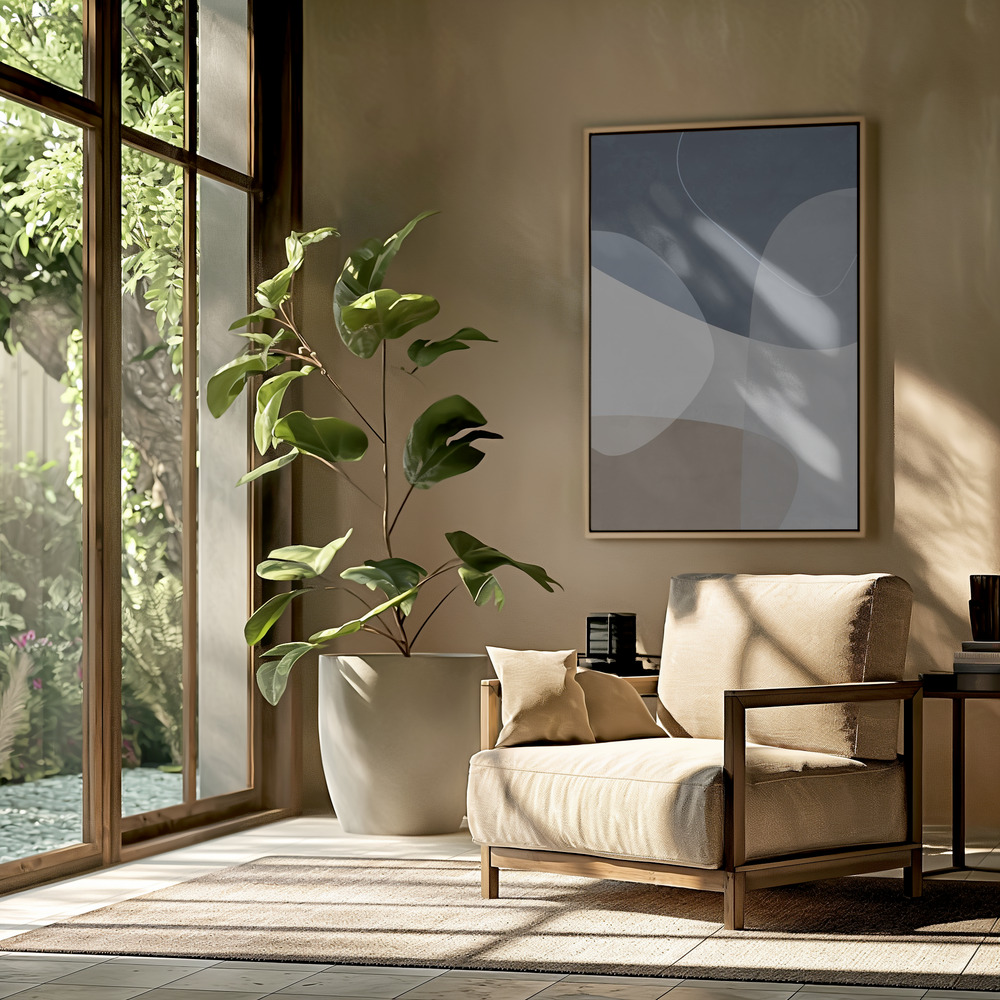 Canvas schilderi - Graphic 210X in de woonkamer