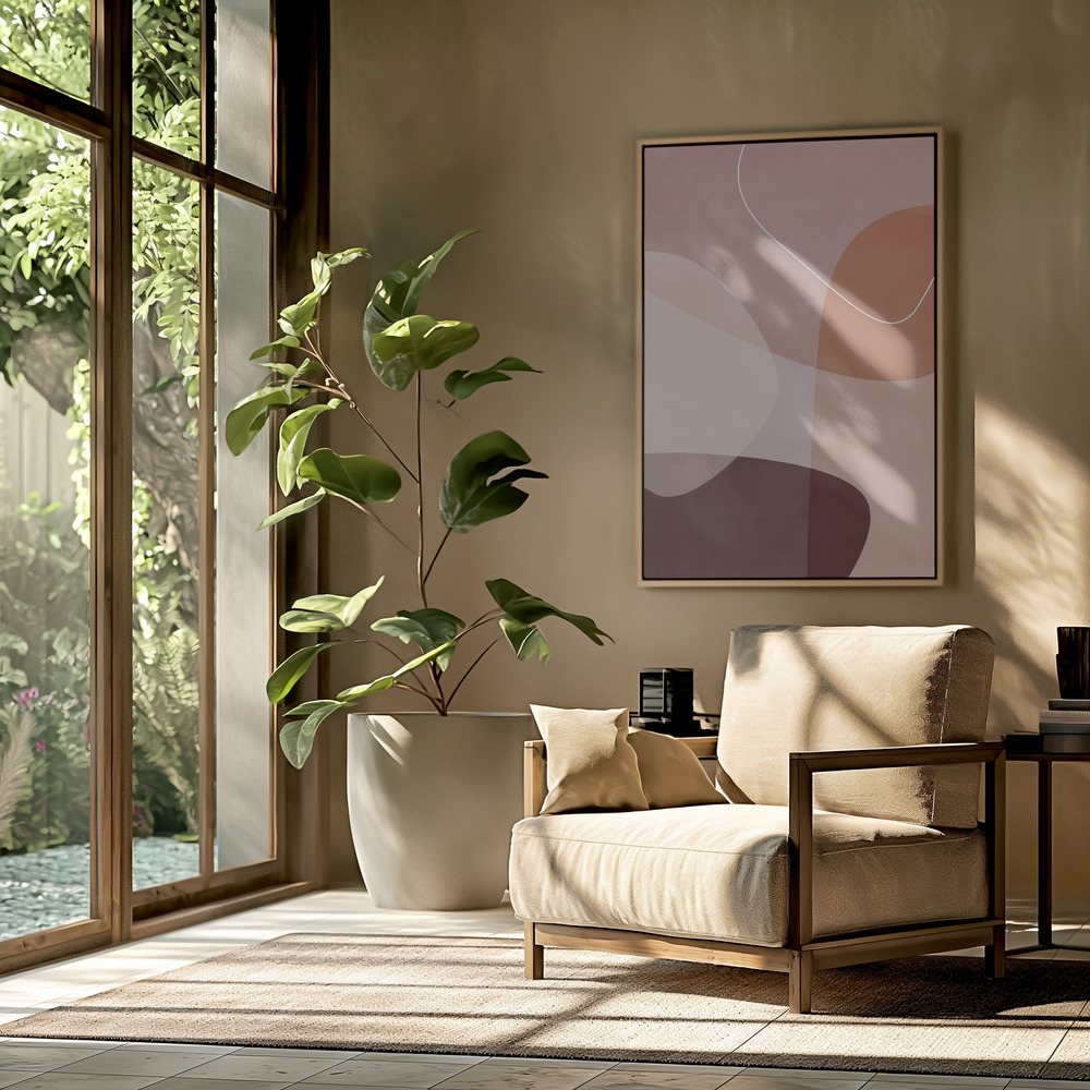 Canvas schilderi - Graphic 211X in de woonkamer