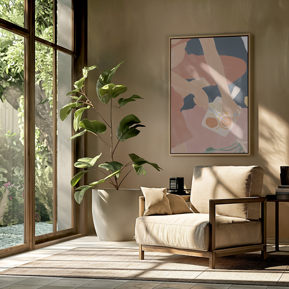 Stampe su tela - Cutting Grapefruits in salotto