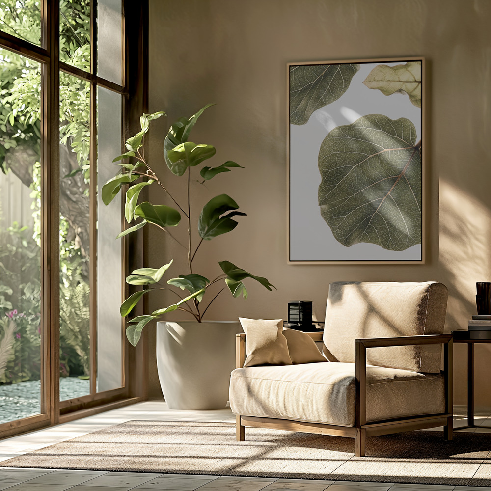 Canvas schilderi - Abutifolia No2 in de woonkamer