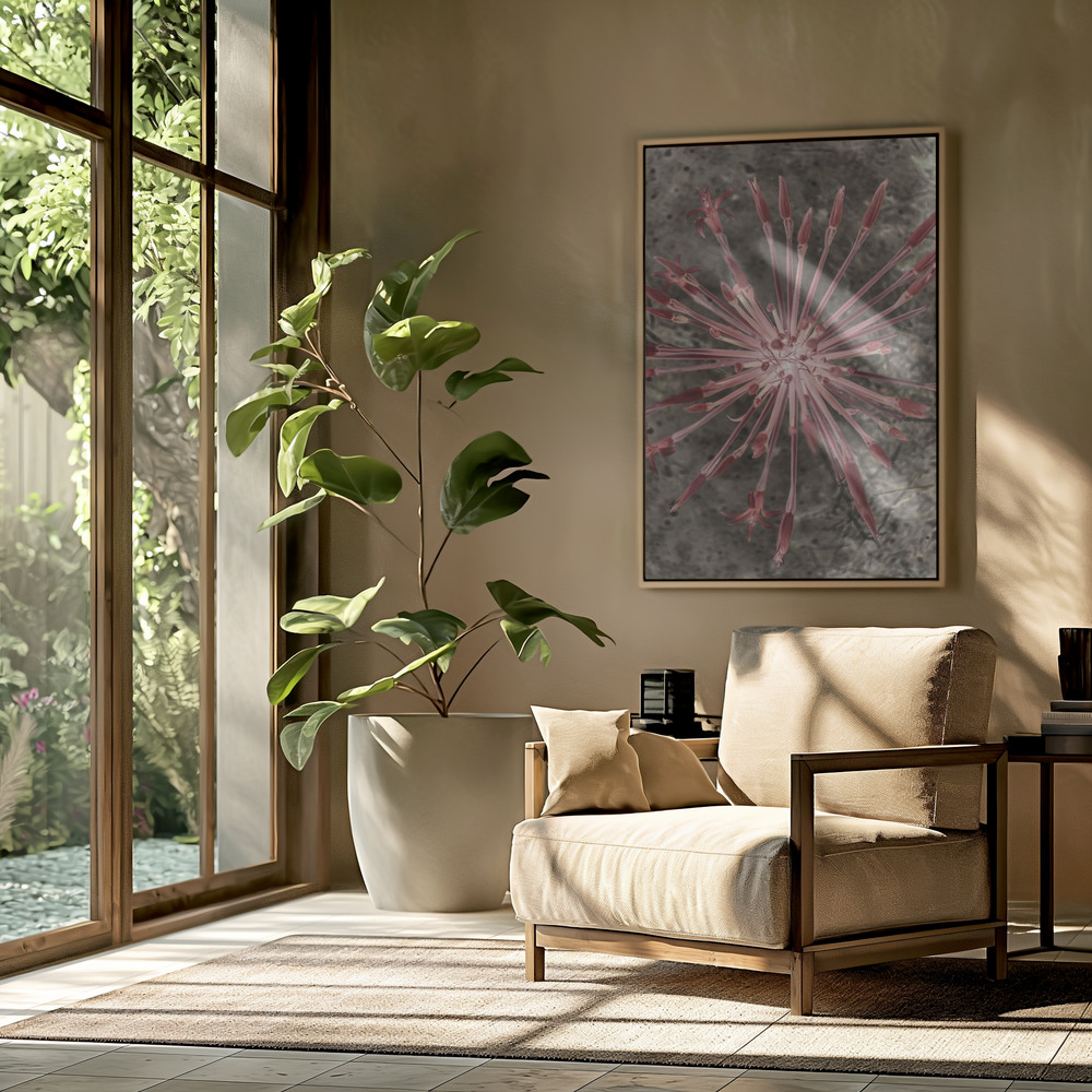 Canvas print - Fire Lilly in the livingroom