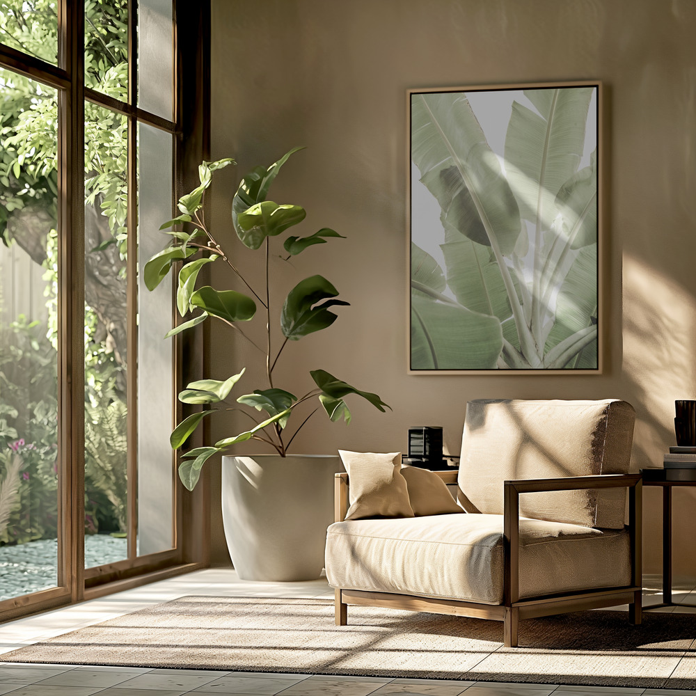 Canvas schilderi - Full Bloom in de woonkamer