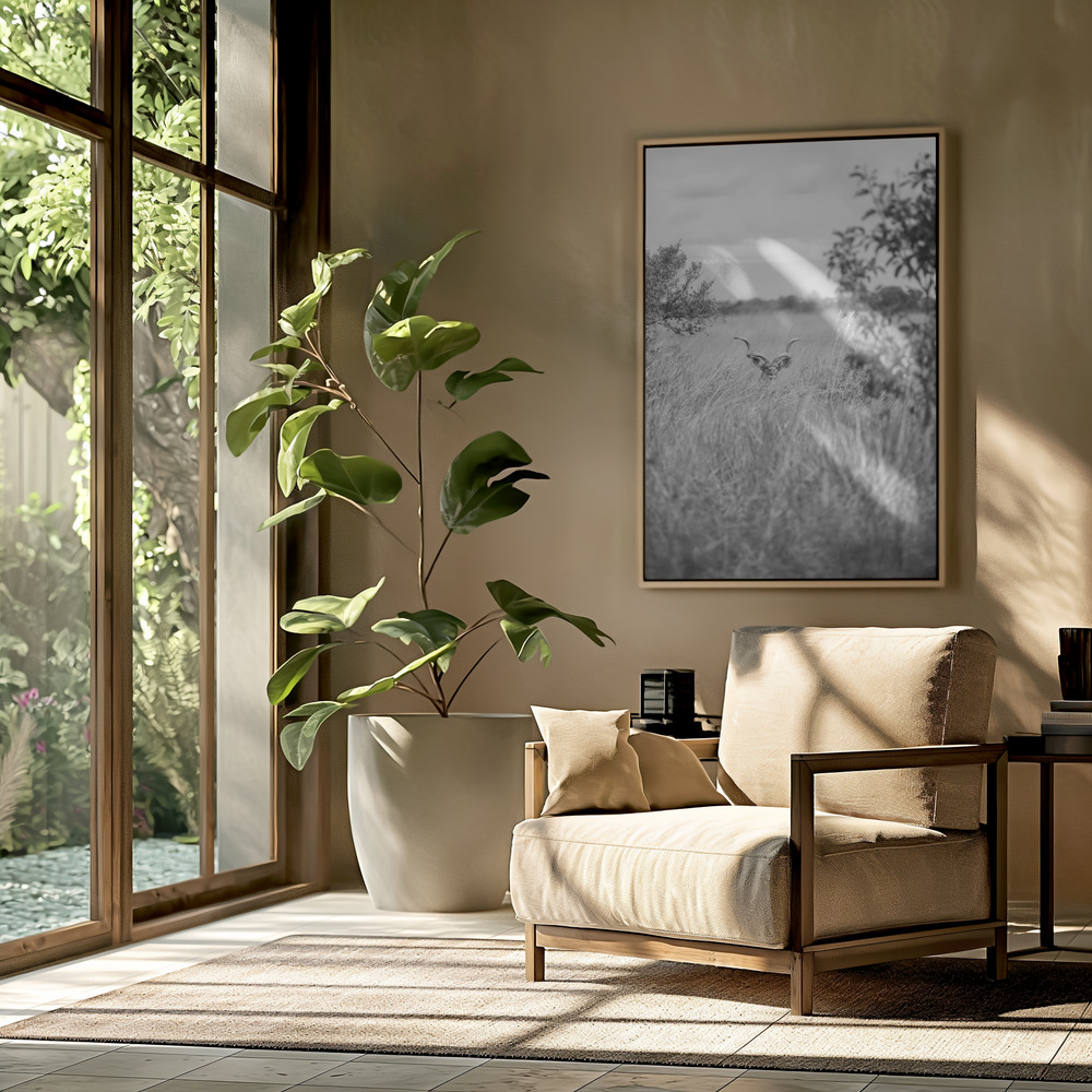 Canvas print - Kudu in the livingroom