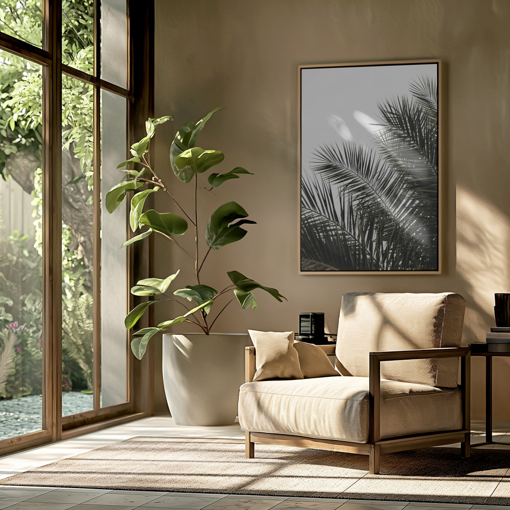 Canvas print - Palm Leaves 3 in the livingroom