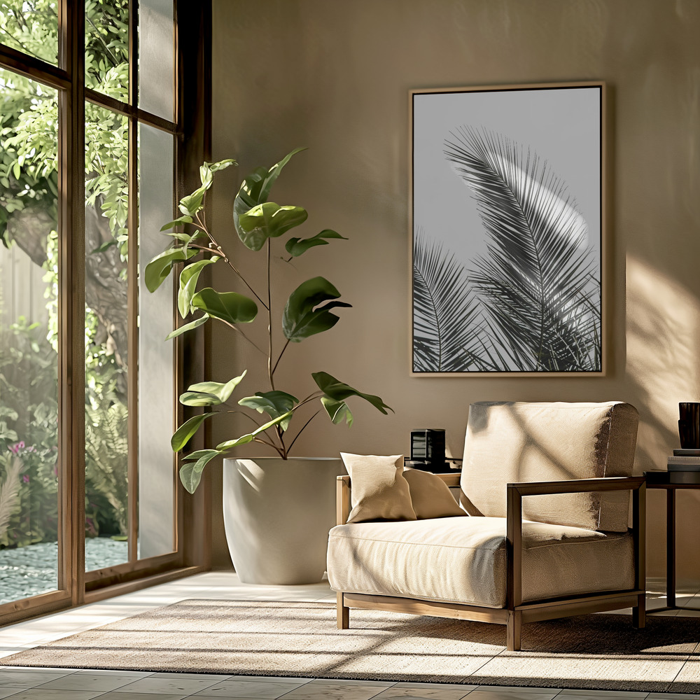 Toile - Palm Leaves 1 dans le salon