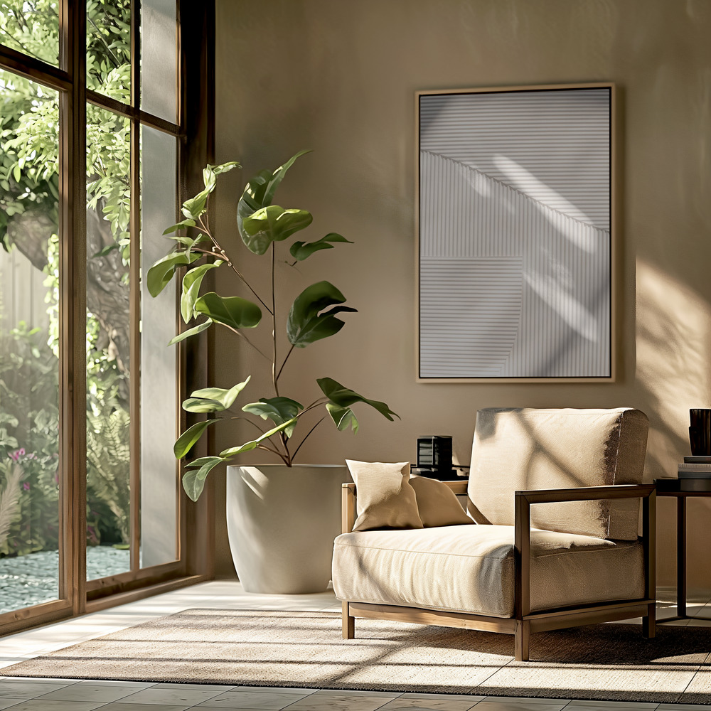 Canvas print - Paper Studies 5 in the livingroom