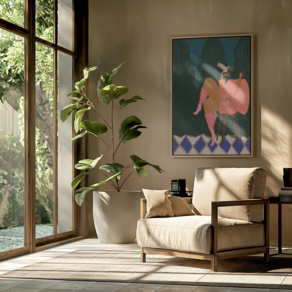 Toile - A Lil Birdy Told Me dans le salon