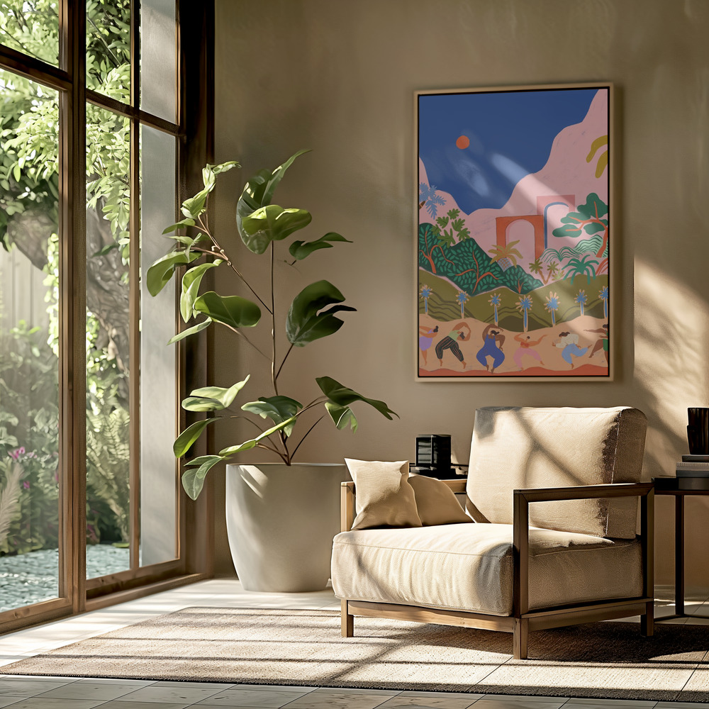 Toile - Dancing In Paradise dans le salon