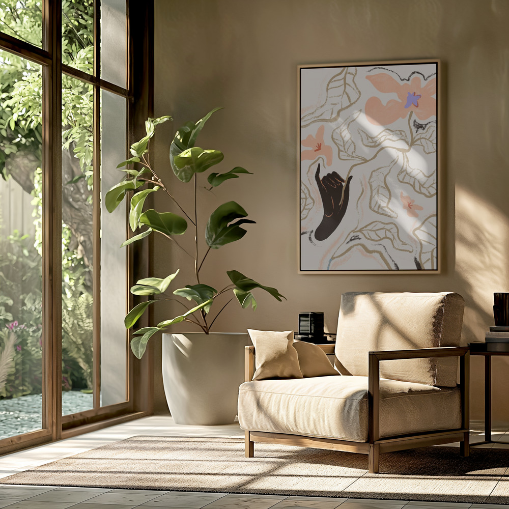 Canvas print - Fleur in the livingroom