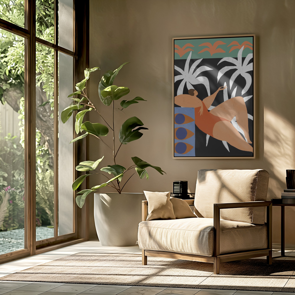 Canvas print - Lazing in the livingroom