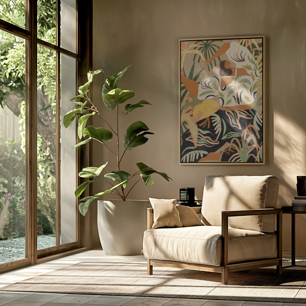 Canvas schilderi - Nature Embrace in de woonkamer