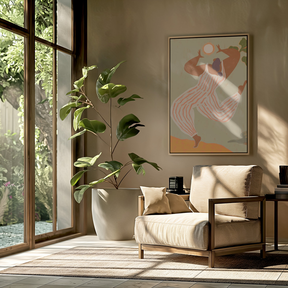Canvas schilderi - Reach For The Sun in de woonkamer