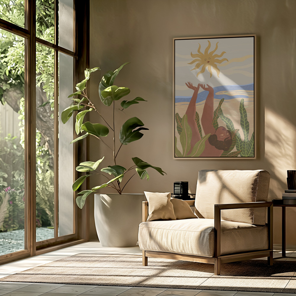 Canvas schilderi - Sun Worship in de woonkamer