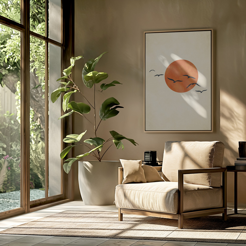 Canvas schilderi - Dancing With the Sun in de woonkamer