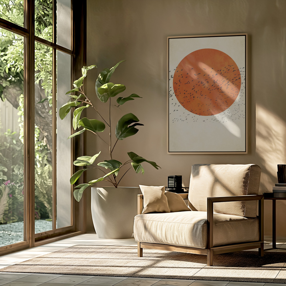 Toile - Birds In the Sun dans le salon