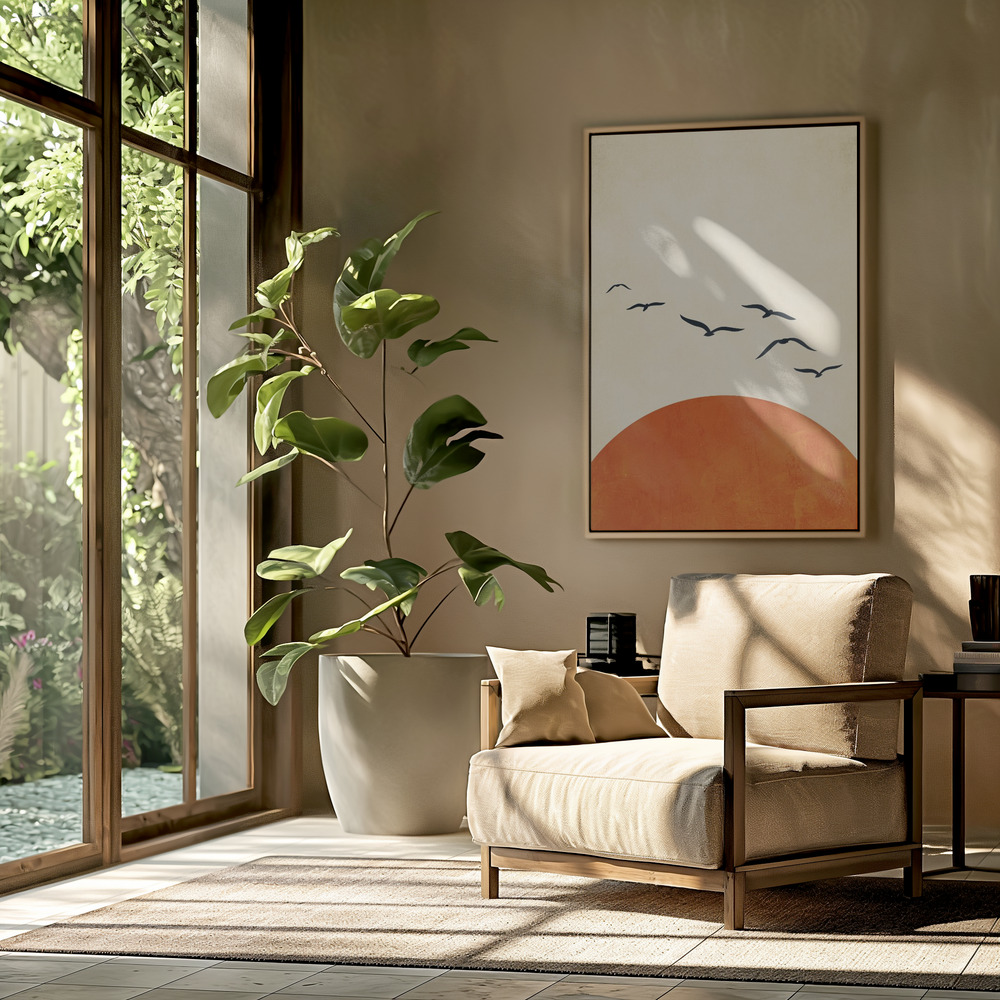Canvas schilderi - Sunset Dreams in de woonkamer