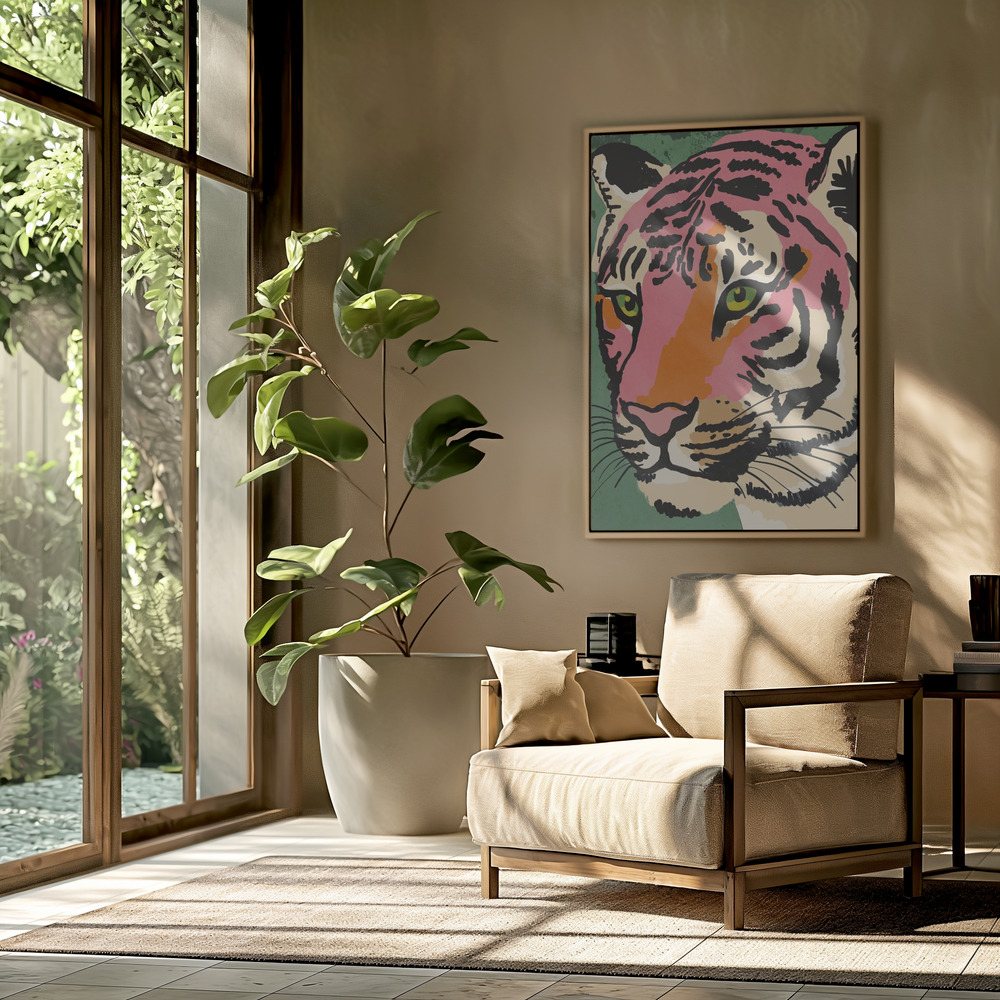 Canvas schilderi - Strong Look in de woonkamer