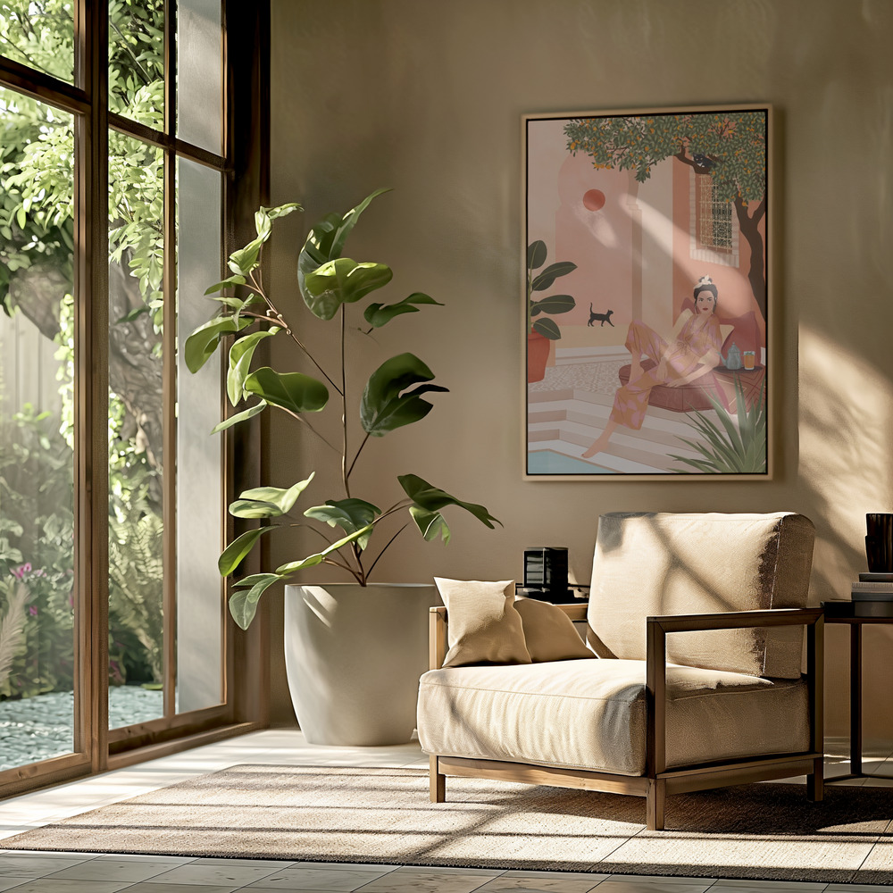 Canvas schilderi - Secret Garden in de woonkamer