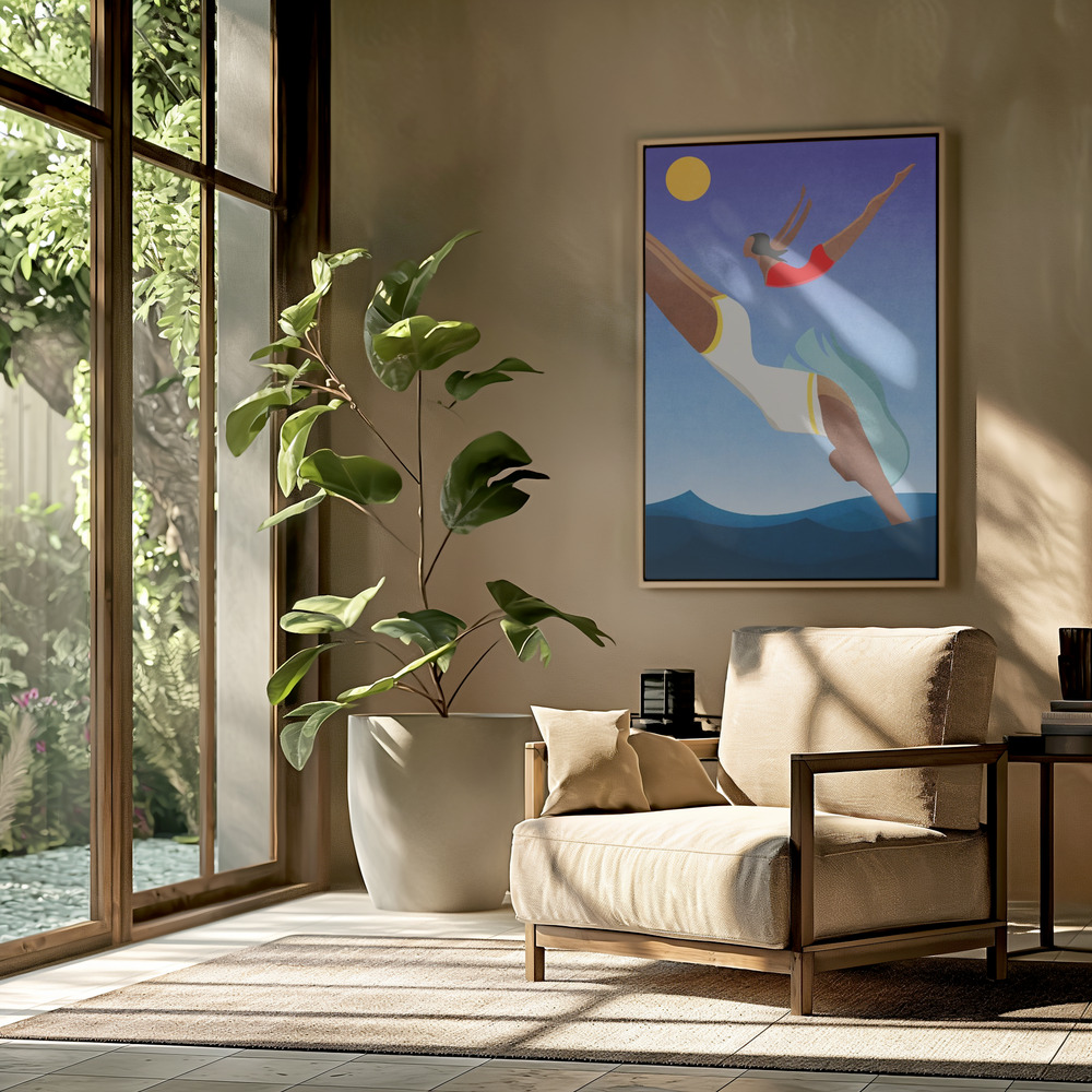 Canvas print - Graceful Dive in the livingroom