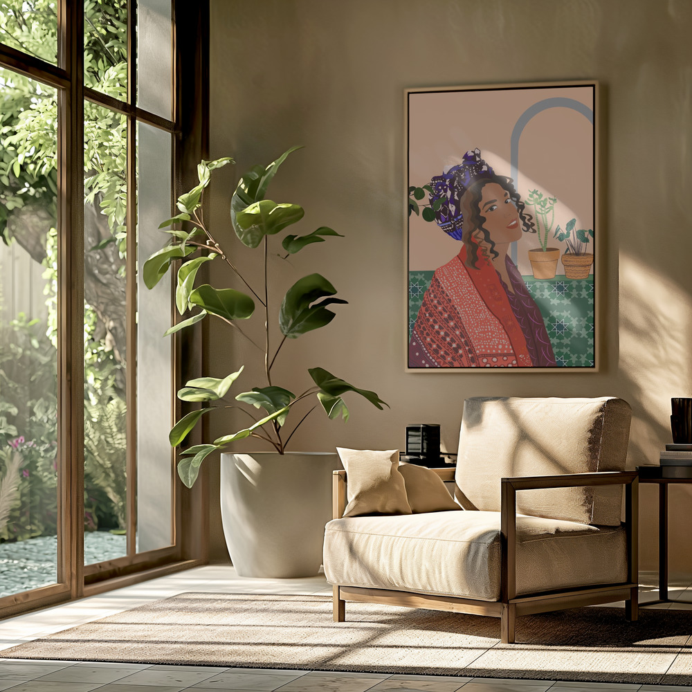 Stampe su tela - Colorful Serenity in salotto