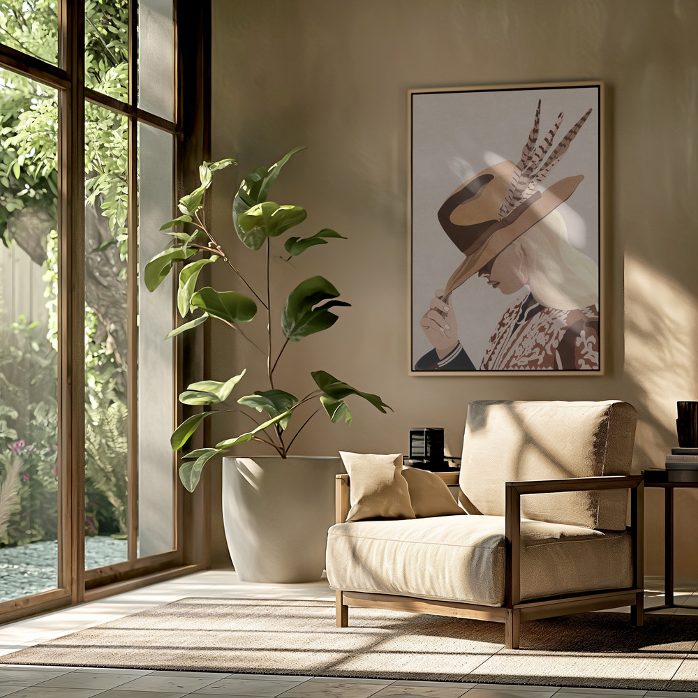 Canvas print - Feathered Elegance in the livingroom