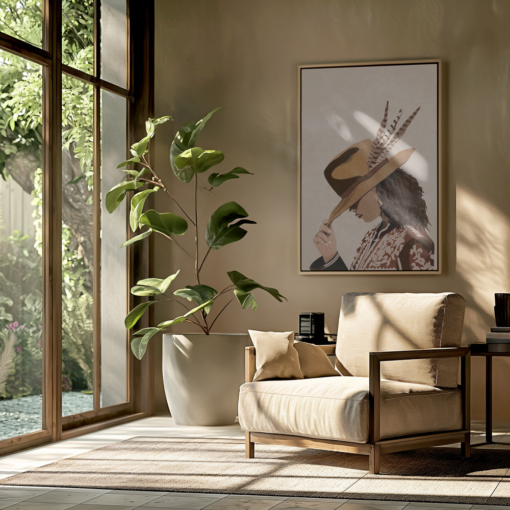 Canvas print - Feathered Elegance in the livingroom
