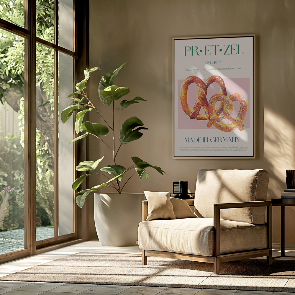 Obraz na płótnie - Pretzel Print w salonie