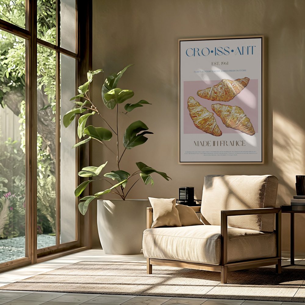 Lienzo - Croissant Print en el salón