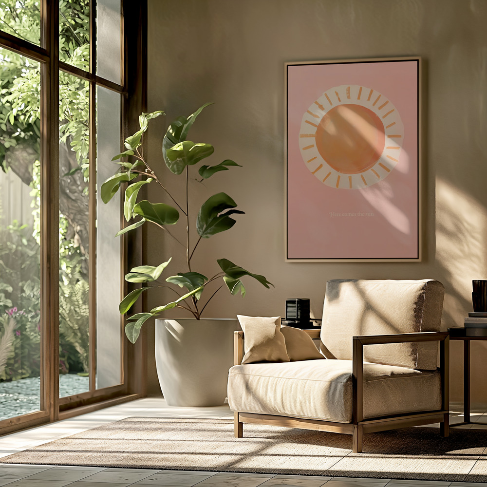Toile - Here Comes the Sun dans le salon