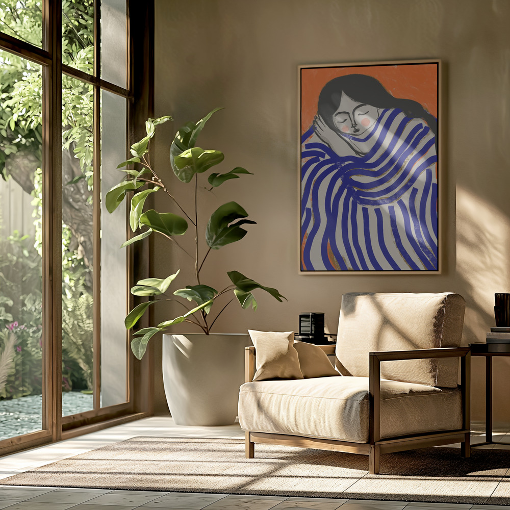 Canvas schilderi - Resting Beauty in de woonkamer