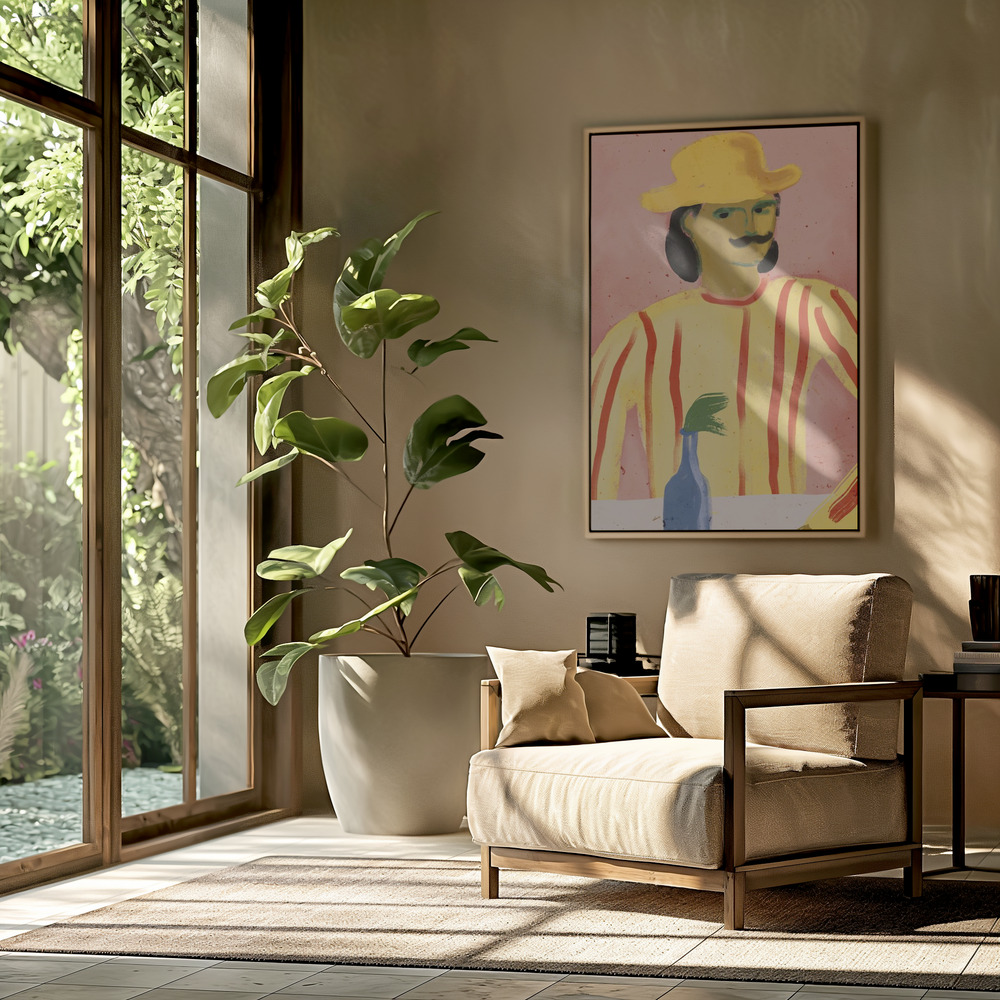 Canvas schilderi - Senhor Barbosa in de woonkamer