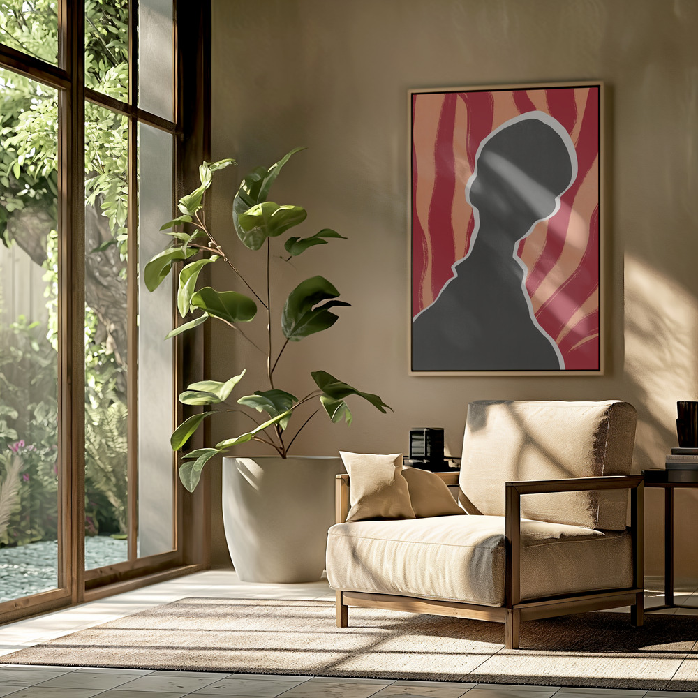 Canvas schilderi - Anonymous Portrait In Heat in de woonkamer