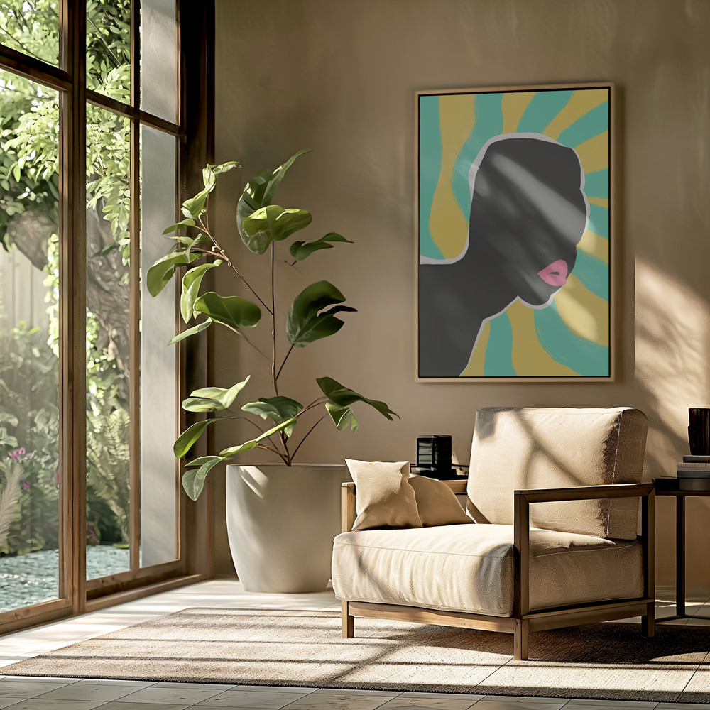 Canvas schilderi - Anonymous Portrait In Summer in de woonkamer