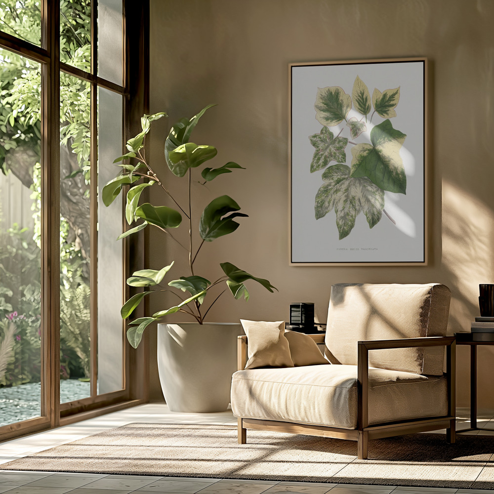 Toile - Green Leaf Illustration dans le salon