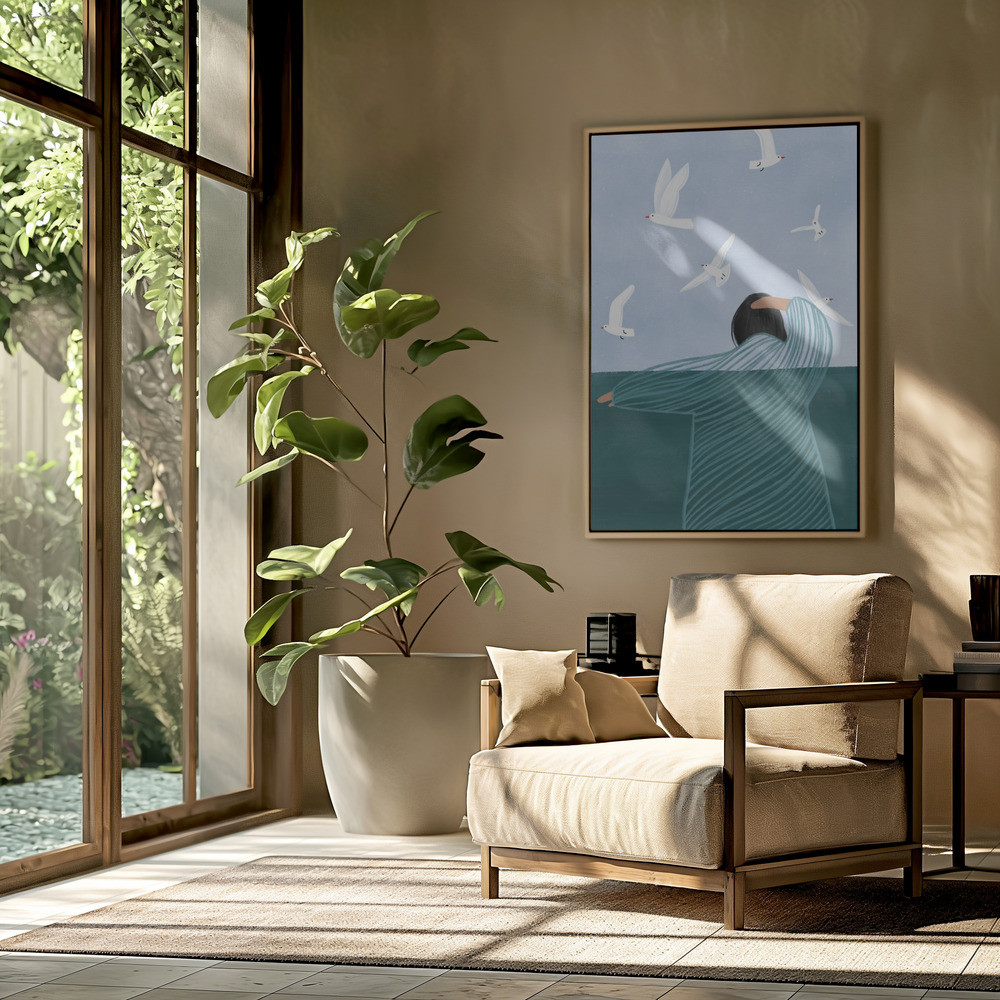 Canvas schilderi - Seaside in de woonkamer