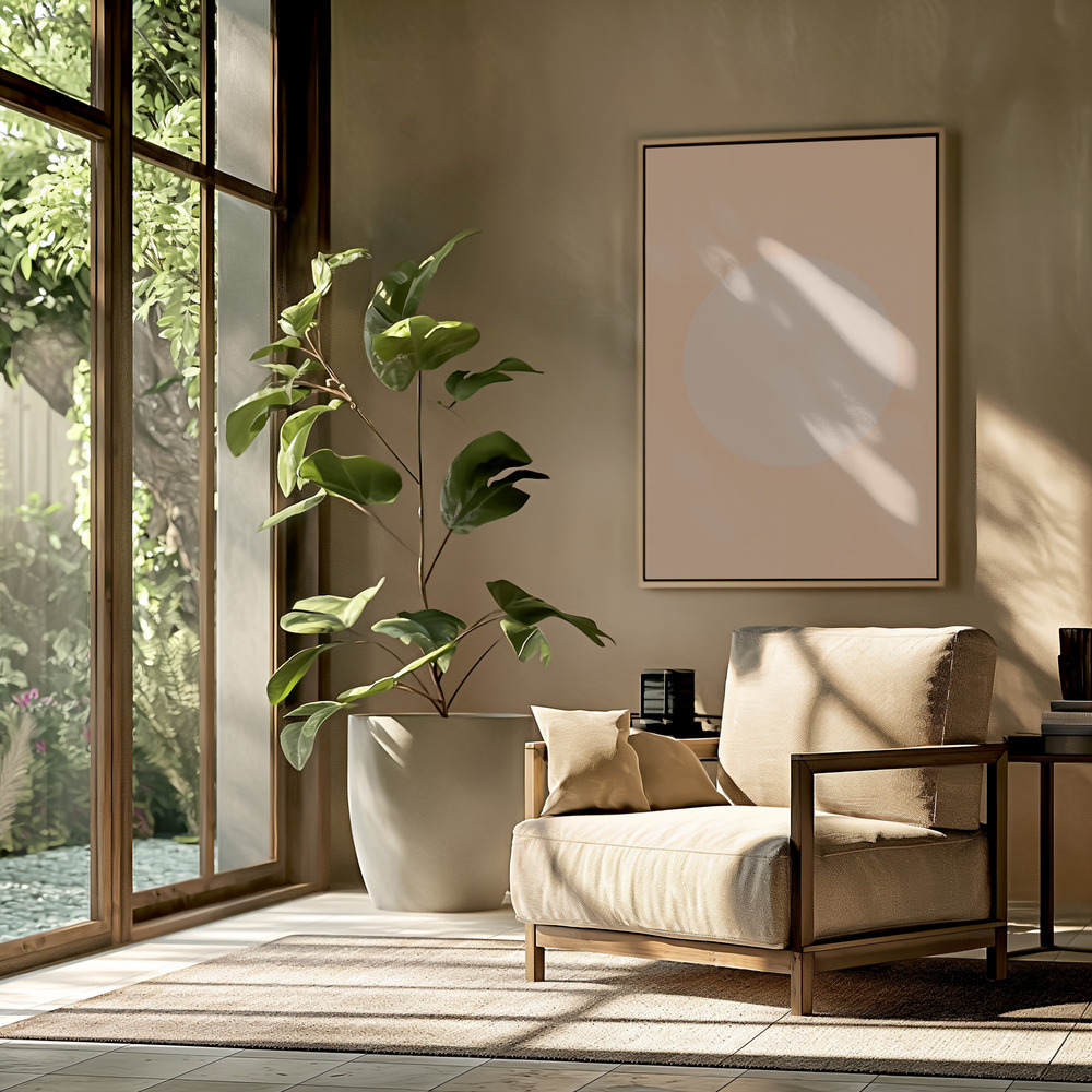 Canvas taulu - Peach 46 olohuoneessa