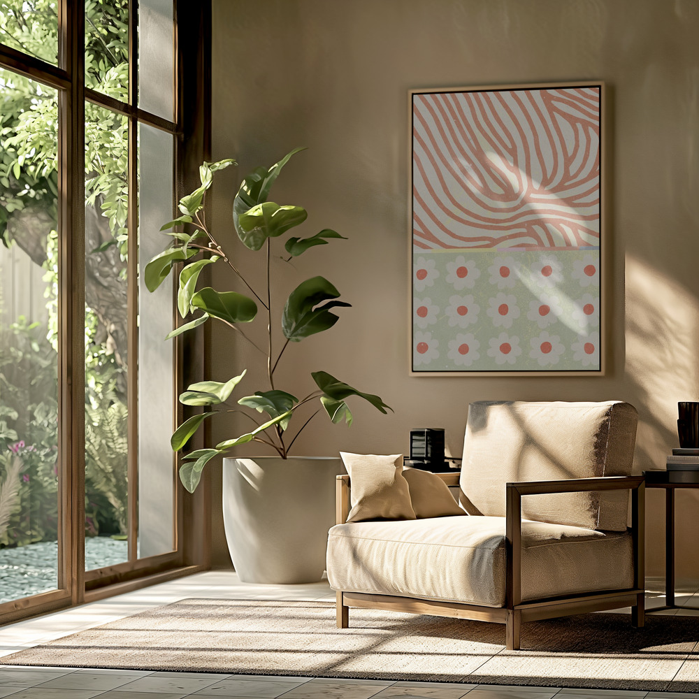 Canvas schilderi - Flowers Composition 2 in de woonkamer