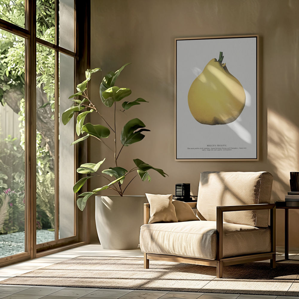 Lærred - Meech's Prolific Pear Lithograph i stuen