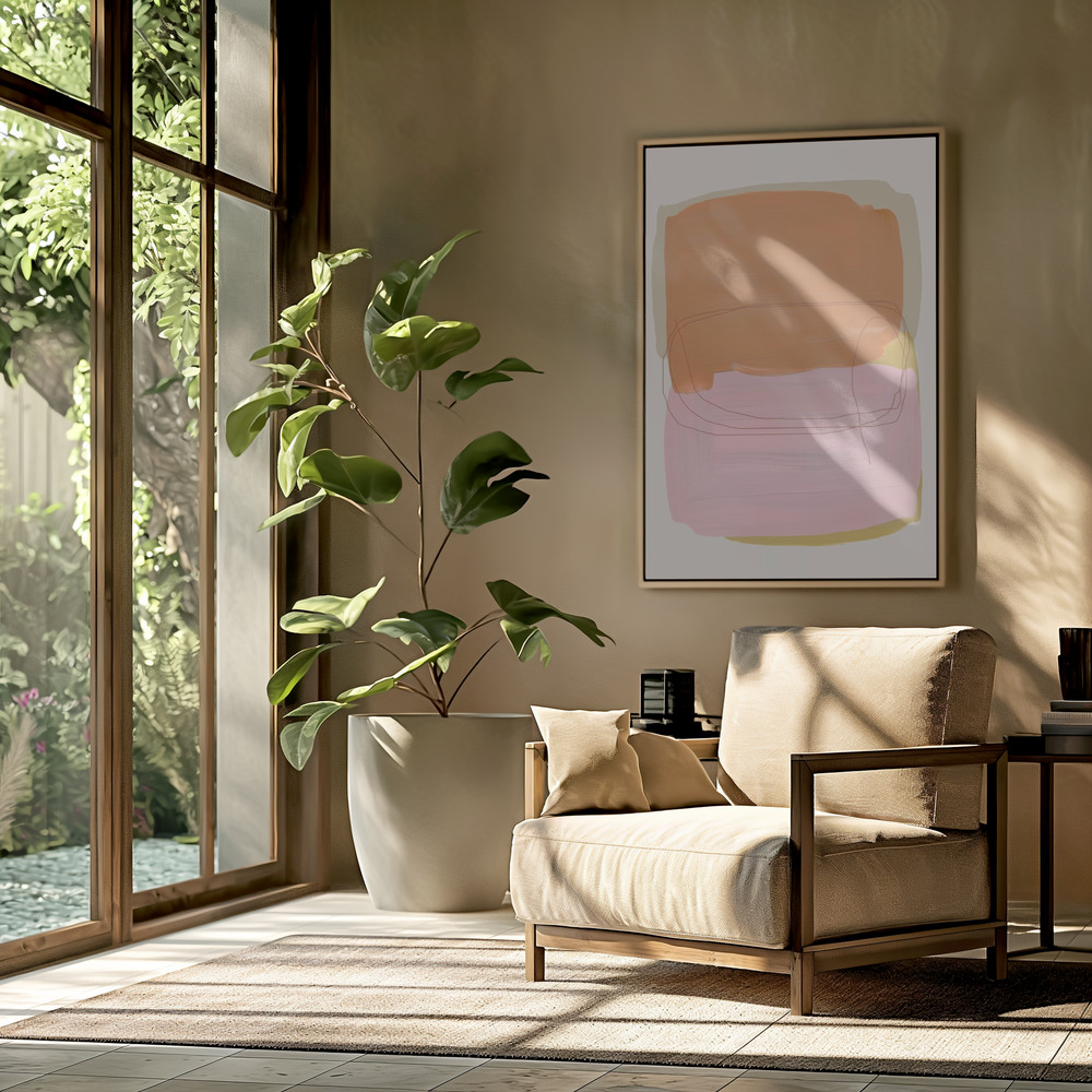 Toile - Abstract Brush Strokes 121 dans le salon
