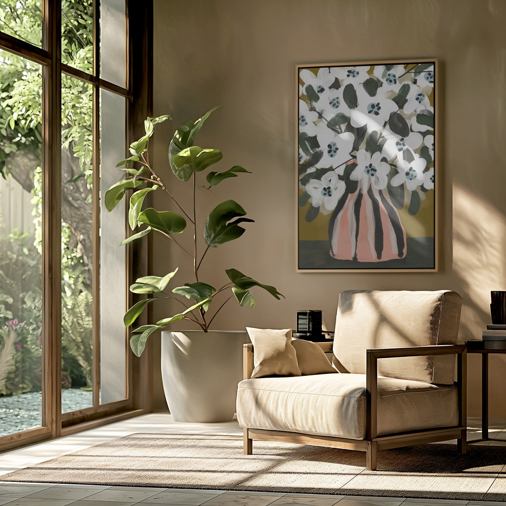 Toile - Pastel Flower Impression No 9 dans le salon