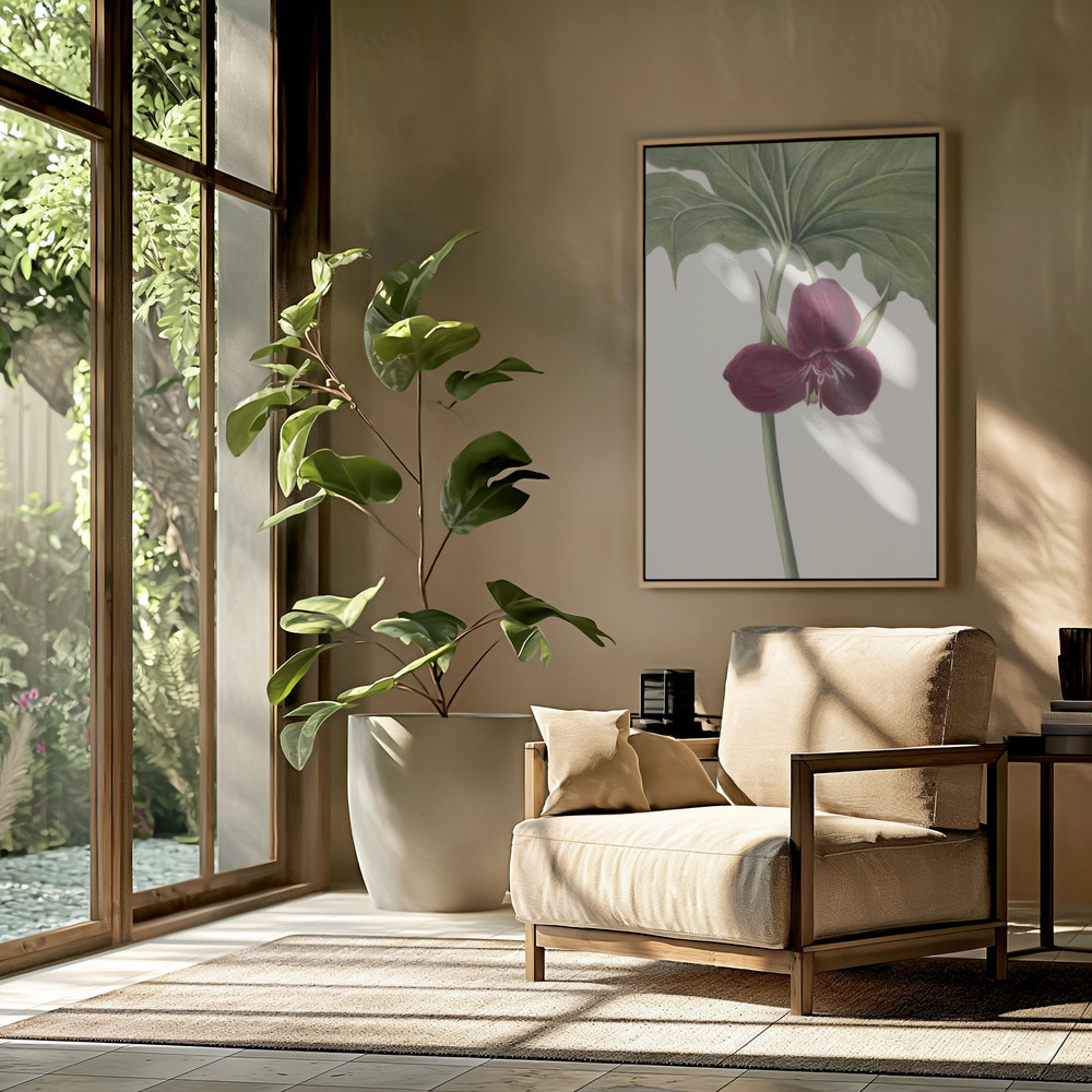 Canvas print - Sweet Trillium in the livingroom