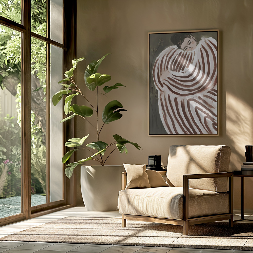 Canvas schilderi - Sleeping princess in de woonkamer