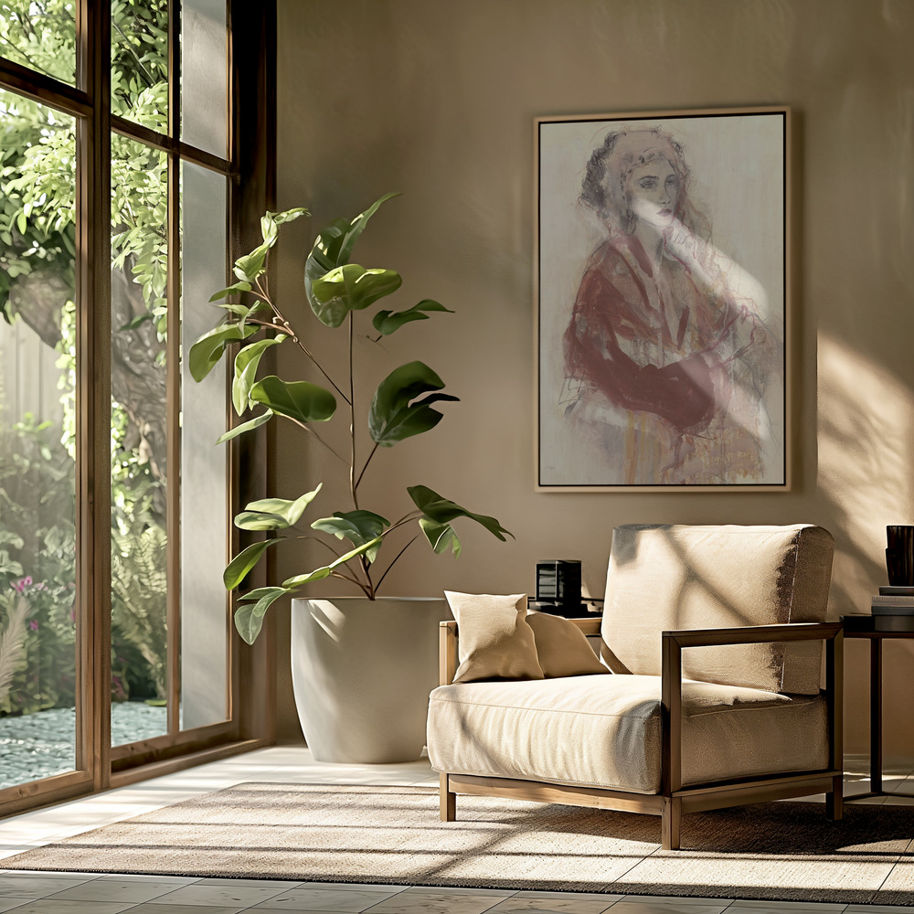 Canvas schilderi - Hommage à Renoir VIII in de woonkamer